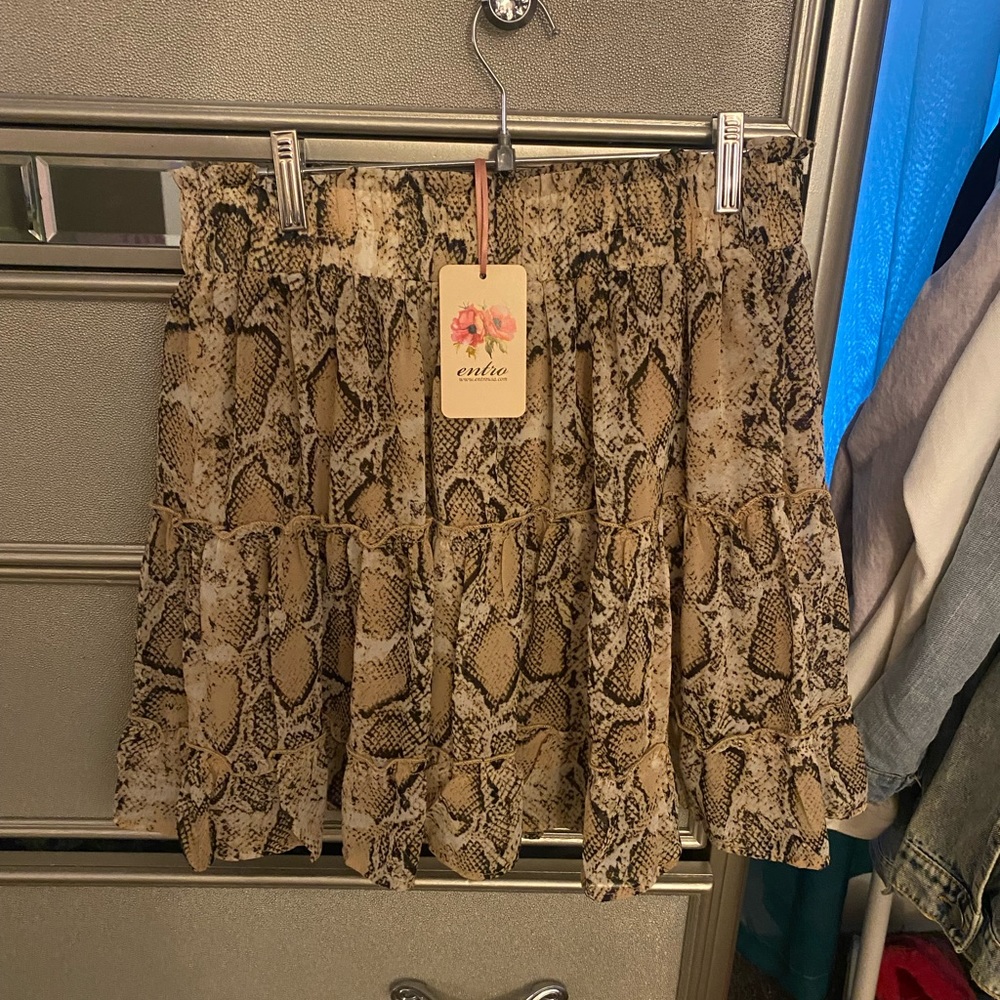 Snake print skirt